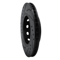 R1 Concepts R1 00-02 Audi S4 Rear Right Drilled & Slotted Black Brake Rotor