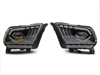 Raxiom 10-12 Ford Mustang w/ Factory Halogen LED Projector Headlights- Black Housing (Clear Lens)