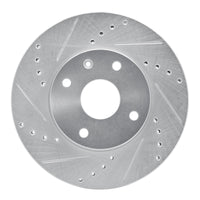 R1 Concepts R1 04-10 Chevrolet Epica (USA/Canada) Front Left Drilled & Slotted Silver Brake Rotor