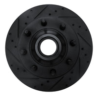 R1 Concepts R1 95-07 Ford E-350 Econoline Club Wagon Front Left Drilled & Slotted Black Brake Rotor