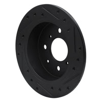 R1 Concepts R1 88-01 Acura Integra Rear Left Drilled & Slotted Black Brake Rotor