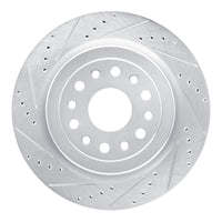 R1 Concepts R1 19-25 Ram 1500 Rear Left Drilled & Slotted Silver Brake Rotor