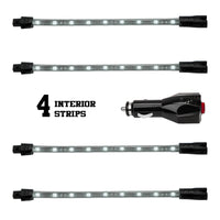 XKGLOW XK Glow Single Color XKGLOW UnderglowLED Accent Light Car/Truck Kit White - 4x8In