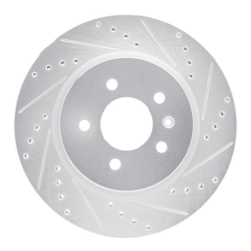 R1 Concepts R1 16-20 Buick Regal Sportback Rear Right Drilled & Slotted Silver Brake Rotor