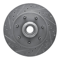 R1 Concepts R1 97-04 Ford F-250 2WD (Excl Super Duty) Front Left Drilled & Slotted Silver Brake Rotor