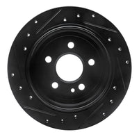 R1 Concepts R1 98-05 Mercedes-Benz ML320 Rear Right Drilled & Slotted Black Brake Rotor