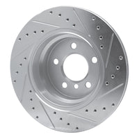 R1 Concepts R1 02-06 BMW X5 Rear Left Drilled & Slotted Silver Brake Rotor