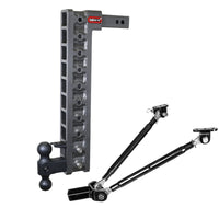 GEN-Y Hitch Gen-Y Mega Duty 2in Shank 22.5in Drop 10K Hitch w/Dual-Ball/Pintle Lock/Stabilizer Kit