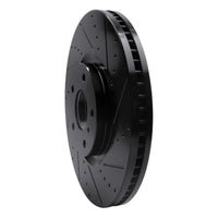 R1 Concepts R1 07-15 Infiniti G35 Front Right Drilled & Slotted Black Brake Rotor