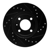 R1 Concepts R1 86-08 Volkswagen DERBY (Mexico) Front Left Drilled & Slotted Black Brake Rotor