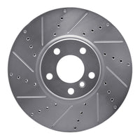 R1 Concepts R1 10-18 BMW 650I Convertible Right Front Drilled & Slotted Silver Brake Rotor