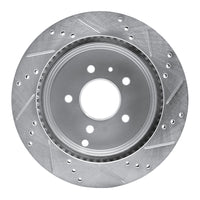 R1 Concepts R1 07-15 Chevrolet CAPTIVA Rear Left Drilled & Slotted Silver Brake Rotor