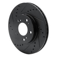 R1 Concepts R1 91-01 Acura RL Front Left Drilled & Slotted Black Brake Rotor