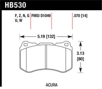 Hawk Performance Hawk 07-08 Acura TL 3.5L / 04-08 TL 3.2L Type S HPS Street Front Brake Pads