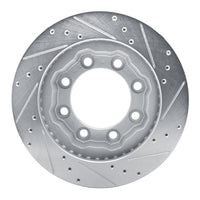 R1 Concepts R1 77-93 Chevrolet K30 Front Left Drilled & Slotted Silver Brake Rotor