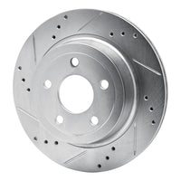 R1 Concepts R1 08-10 Chevrolet COBALT Rear Left Drilled & Slotted Silver Brake Rotor