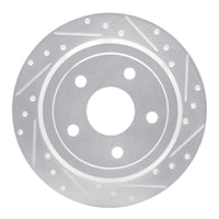 R1 Concepts R1 2007-2018 Jeep Wrangler Rear Right Drilled & Slotted Silver Brake Rotor