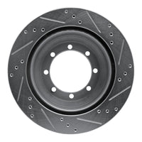 R1 Concepts R1 99-04 Ford F-350 Super Duty 4WD Rear Left Drilled & Slotted Silver Brake Rotor
