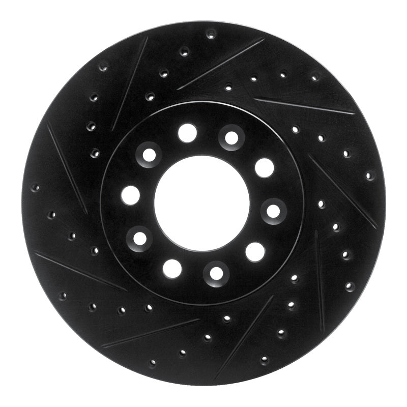 R1 Concepts R1 99-03 Ford Windstar Front Left Drilled & Slotted Black Brake Rotor