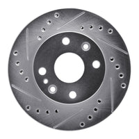 R1 Concepts R1 94-97 Ford ASPIRE Front Left Drilled & Slotted Silver Brake Rotor