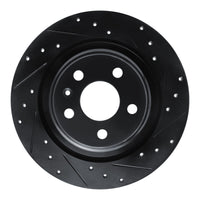 R1 Concepts R1 18-25 Volvo XC60 Rear Right Drilled & Slotted Black Brake Rotor