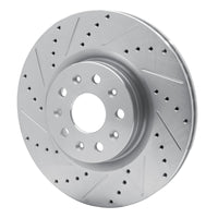 R1 Concepts R1 14-25 Cadillac CT5 Front Left Drilled & Slotted Silver Brake Rotor