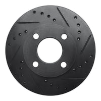 R1 Concepts R1 78-92 Audi 80 Front Right Drilled & Slotted Black Brake Rotor