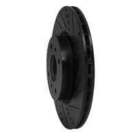 R1 Concepts R1 04-06 Nissan Sentra Front Right Drilled & Slotted Black Brake Rotor