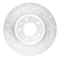 R1 Concepts R1 16-18 Mazda CX-3 Rear Right Drilled & Slotted Silver Brake Rotor