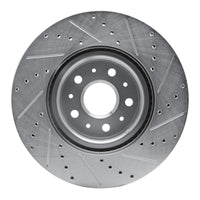 R1 Concepts R1 14-25 Cadillac CT5 Front Left Drilled & Slotted Silver Brake Rotor
