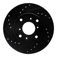 R1 Concepts R1 98-02 Acura CL Front Left Drilled & Slotted Black Brake Rotor