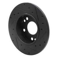 R1 Concepts R1 83-89 Mercedes-Benz 190D Front Left Drilled & Slotted Black Brake Rotor