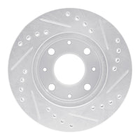 R1 Concepts R1 82-83 Honda Accord Sedan Front Left Drilled & Slotted Silver Brake Rotor