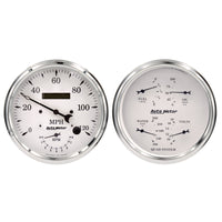 AutoMeter Auto Meter Old Tyme White Quad & Tach/Speedo 5in. - 2 Pc.