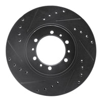 R1 Concepts R1 90-04 Mitsubishi Montero Sport (USA/Canada) Front Left Drilled & Slotted Black Brake Rotor