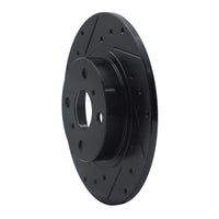 R1 Concepts R1 87-89 Toyota MR2 Rear Left Drilled & Slotted Black Brake Rotor