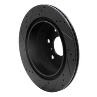 R1 Concepts R1 07-20 Cadillac Escalade Rear Right Drilled & Slotted Black Brake Rotor