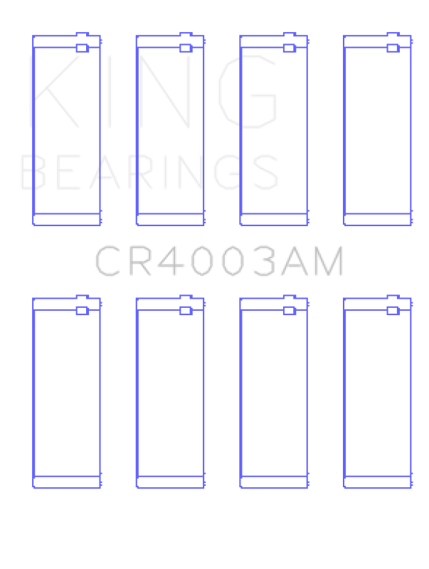 King Engine Bearings Saab B20/B20E/B202/Bz20 (Size +0.50mm) Connecting Rod Bearing Set