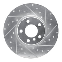 R1 Concepts R1 16-18 BMW X4 Left Front Drilled & Slotted Silver Brake Rotor
