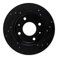 R1 Concepts R1 89-98 Hyundai Sonata Front Left Drilled & Slotted Black Brake Rotor