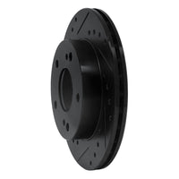 R1 Concepts R1 94-96 Nissan 240SX Front Left Drilled & Slotted Black Brake Rotor