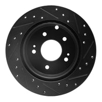 R1 Concepts R1 06-12 Mitsubishi Eclipse Rear Left Drilled & Slotted Black Brake Rotor