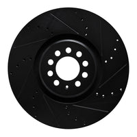 R1 Concepts R1 04-06 Audi TT Quattro Right Front Drilled & Slotted Black Brake Rotor