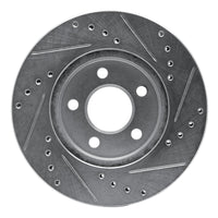 R1 Concepts R1 86-90 Chrysler Town & Country Front Left Drilled & Slotted Silver Brake Rotor