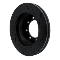 R1 Concepts R1 12-25 Ford F-350 Super Duty 4WD Front Left Drilled & Slotted Black Brake Rotor