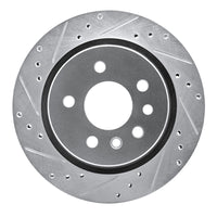 R1 Concepts R1 01-01 Cadillac CATERA Rear Left Drilled & Slotted Silver Brake Rotor