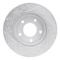 R1 Concepts R1 01-07 Buick Rendezvous Front Right Drilled & Slotted Silver Brake Rotor