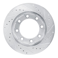 R1 Concepts R1 77-79 Ford F-250 4WD (Excl Super Duty) Front Left Drilled & Slotted Silver Brake Rotor