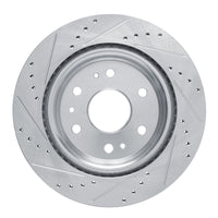 R1 Concepts R1 23-25 Chevrolet Colorado Rear Right Drilled & Slotted Silver Brake Rotor
