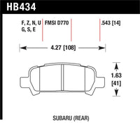 Hawk Performance Hawk Subaru Baja/Forester/Impreza/Legacy DTC-60 Race Rear Brake Pads